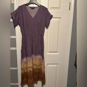 Simply Vera Vera Wang Purple and Brown Maxi Dress